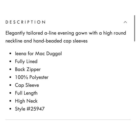 Mac Duggal NWT size 6 Navy Cap Sleeve hand beaded gown style 25947 - A-line - Picture 4 of 6